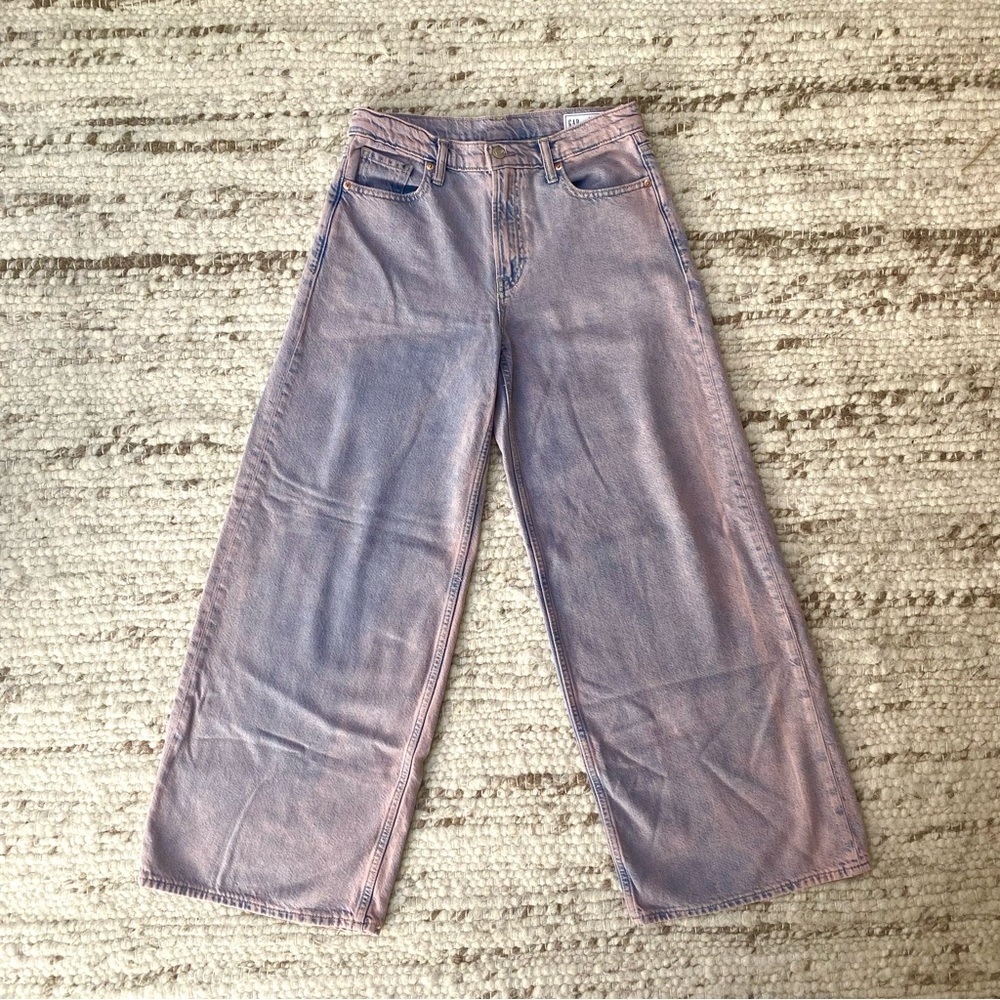 GAP Baggy Mid Rise Ultrasoft Jeans in Cloud Wash, Sz 26 Reg NWOT - Picture 2 of 9